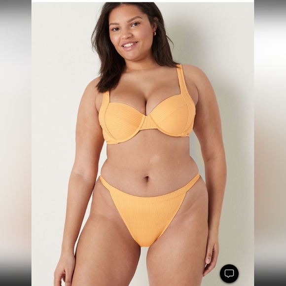 Victoria Secret- Ribbed High Leg Bikini Bottoms-XL - Picture 4 of 4